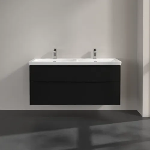 VILLEROY BOCH Subway 3.0 Vanity unit, s osvětlením, 4 výsuvy, 1272 x 576 x 478 mm, Volcano Black #C568L1VL, obrázek 3