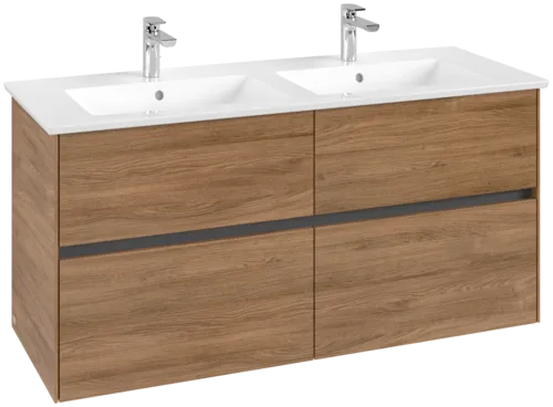 VILLEROY BOCH Toaletní skříňka Collaro, 4 výsuvy, 1261 x 610 x 480 mm, dub Kansas #C14700RH