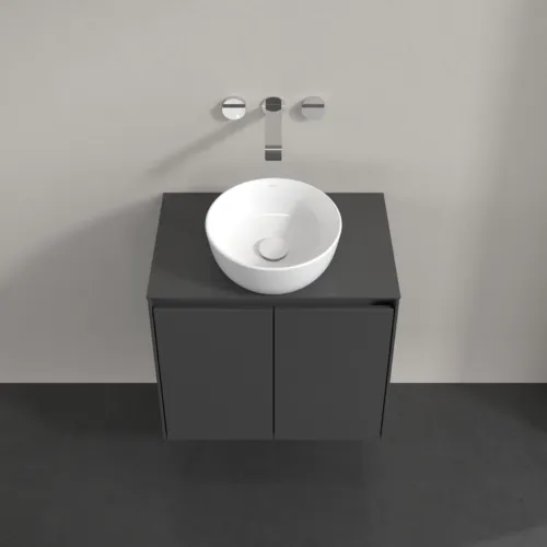 VILLEROY BOCH Toaletní skříňka Collaro, 2 dveře, 600 x 548 x 380 mm, lesklá šedá / lesklá šedá #C15000FP, obrázek 4