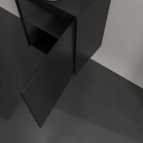 VILLEROY BOCH Collaro toaletní skříňka, 1 dvířka, 500 x 548 x 380 mm, Volcano Black / Volcano Black #C14900VL, obrázek 7