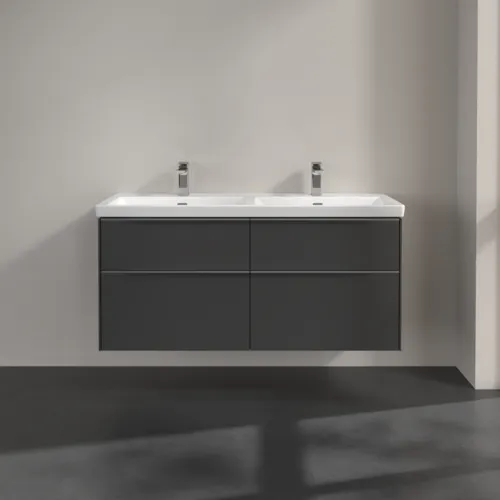 VILLEROY BOCH Subway 3.0 Vanity unit, s osvětlením, 4 výsuvy, 1272 x 576 x 478 mm, grafitová barva #C568L0VR, obrázek 3