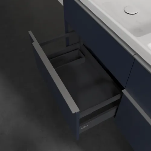 VILLEROY BOCH Subway 3.0 Vanity unit, s osvětlením, 4 výsuvy, 1272 x 576 x 478 mm, Marine Blue #C568L0VQ, obrázek 7