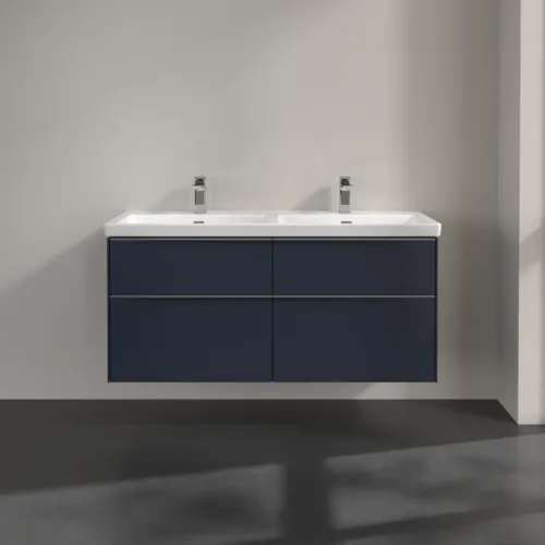 VILLEROY BOCH Subway 3.0 Vanity unit, s osvětlením, 4 výsuvy, 1272 x 576 x 478 mm, Marine Blue #C568L0VQ, obrázek 3