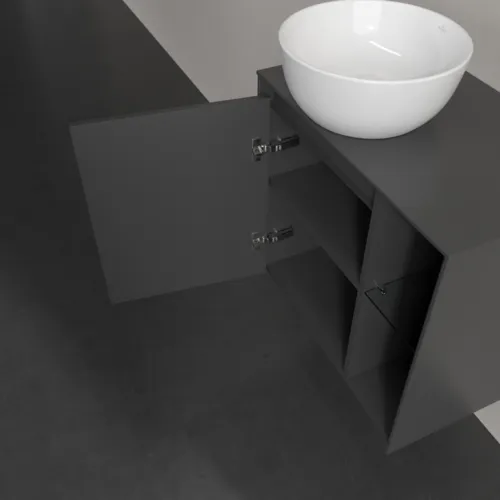 VILLEROY BOCH Toaletní skříňka Collaro, s osvětlením, 1 dvířka, 600 x 548 x 380 mm, Grafit / Grafit #C152B0VR, obrázek 8