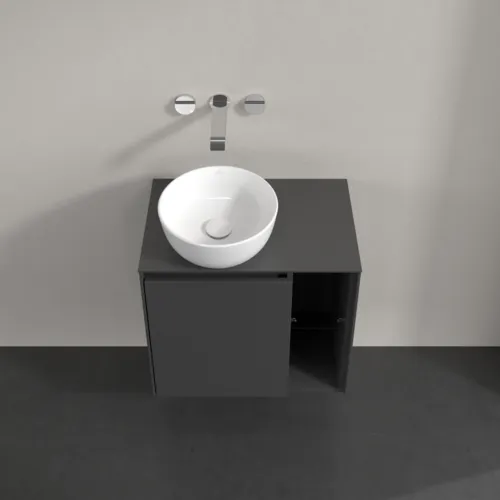 VILLEROY BOCH Toaletní skříňka Collaro, s osvětlením, 1 dvířka, 600 x 548 x 380 mm, Grafit / Grafit #C152B0VR, obrázek 4