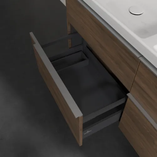 VILLEROY BOCH Subway 3.0 Vanity unit, s osvětlením, 4 výsuvy, 1272 x 576 x 478 mm, Arizona Oak #C568L0VH, obrázek 7