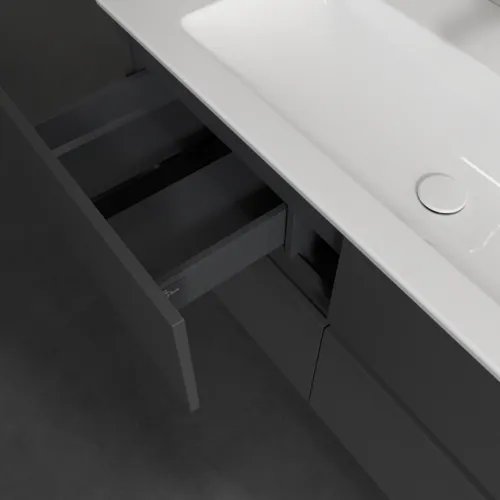VILLEROY BOCH Toaletní skříňka Collaro, s osvětlením, 4 výsuvy, 1161 x 610 x 480 mm, grafitová barva #C146B0VR, obrázek 8