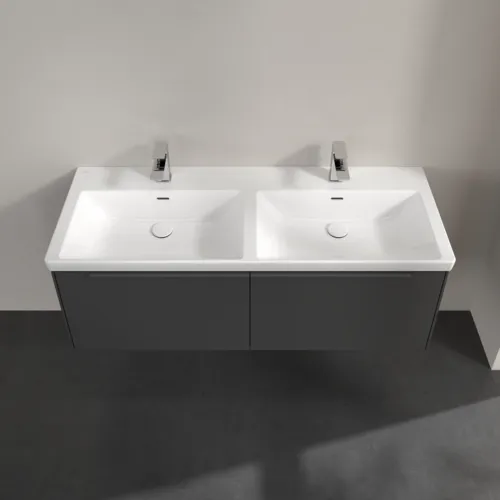 VILLEROY BOCH Subway 3.0 Vanity unit, s osvětlením, 2 výsuvy, 1272 x 429 x 478 mm, grafitová barva #C567L2VR, obrázek 4