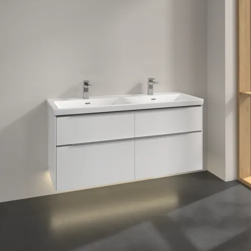 VILLEROY BOCH Subway 3.0 Vanity unit, s osvětlením, 4 výsuvy, 1272 x 576 x 478 mm, Brilliant White #C568L0VE, obrázek 2
