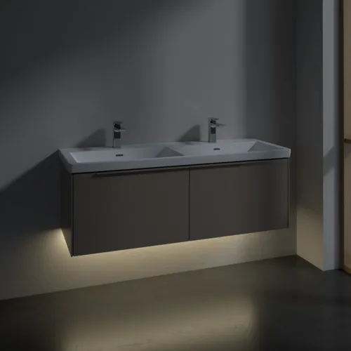 VILLEROY BOCH Subway 3.0 Vanity unit, s osvětlením, 2 výsuvy, 1272 x 429 x 478 mm, taupe #C567L2VM, obrázek 5