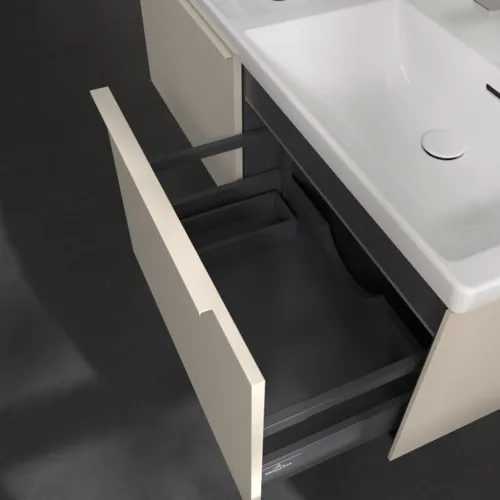 VILLEROY BOCH Subway 3.0 Vanity unit, s osvětlením, 2 výsuvy, 1272 x 429 x 478 mm, Cashmere Grey #C567L2VN, obrázek 7