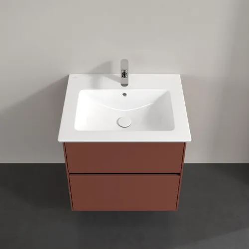 VILLEROY BOCH Toaletní skříňka Collaro, 2 výsuvy, 611 x 610 x 480 mm, vínově červená #C14300AH, obrázek 4