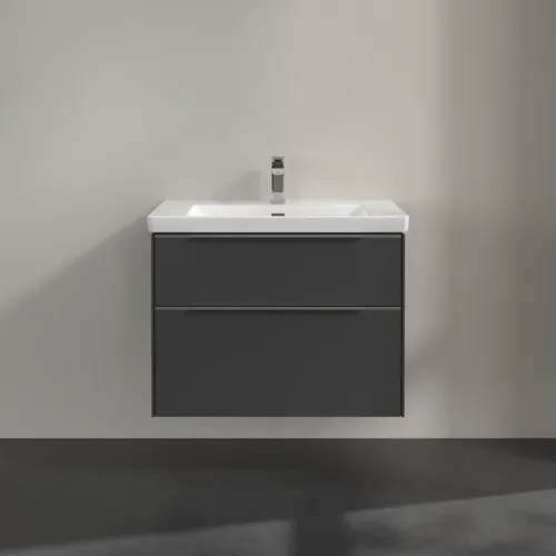 VILLEROY BOCH Subway 3.0 Vanity unit, s osvětlením, 2 výsuvy, 772 x 576 x 478 mm, grafitová barva #C574L0VR, obrázek 3