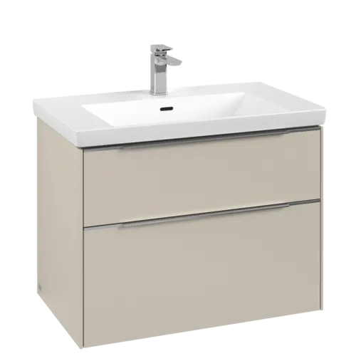 VILLEROY BOCH Subway 3.0 Vanity unit, s osvětlením, 2 výsuvy, 772 x 576 x 478 mm, Cashmere Grey #C574L0VN