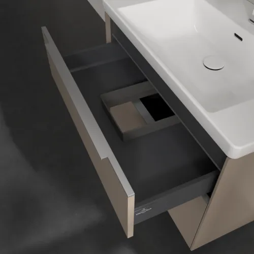 VILLEROY BOCH Subway 3.0 Vanity unit, s osvětlením, 2 výsuvy, 772 x 576 x 478 mm, taupe #C574L0VM, obrázek 8