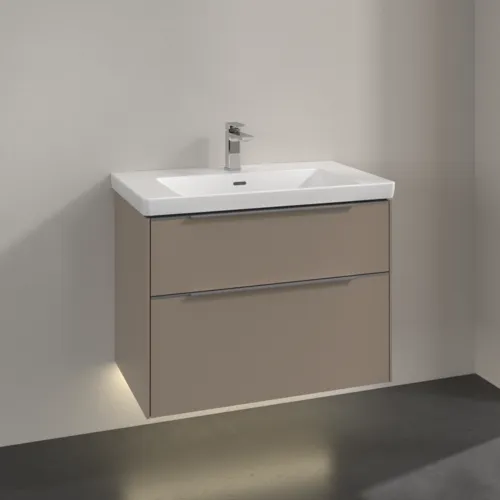 VILLEROY BOCH Subway 3.0 Vanity unit, s osvětlením, 2 výsuvy, 772 x 576 x 478 mm, taupe #C574L0VM, obrázek 2