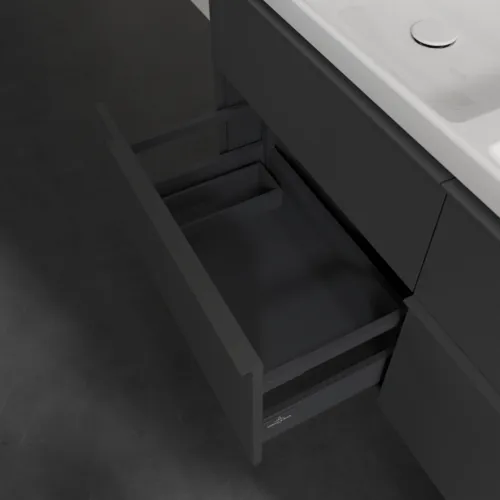 VILLEROY BOCH Subway 3.0 Vanity unit, 4 výsuvy, 1272 x 576 x 478 mm, grafitová barva #C56802VR, obrázek 7