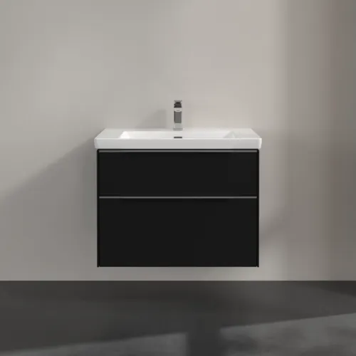 VILLEROY BOCH Subway 3.0 Vanity unit, s osvětlením, 2 výsuvy, 772 x 576 x 478 mm, Volcano Black #C574L0VL, obrázek 3