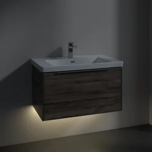 VILLEROY BOCH Subway 3.0 Vanity unit, s osvětlením, 1 zásuvka, 772 x 429 x 478 mm, Stone Oak #C573L0RK, obrázek 5