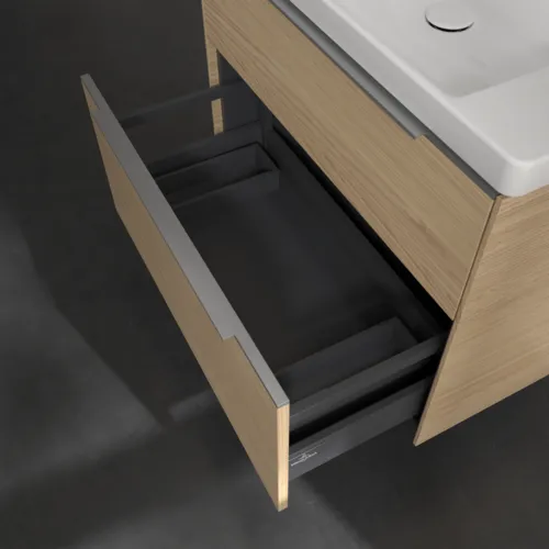 VILLEROY BOCH Subway 3.0 Vanity unit, s osvětlením, 2 výsuvy, 772 x 576 x 478 mm, severský dub #C574L0VJ, obrázek 7