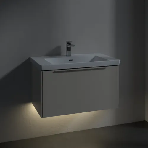 VILLEROY BOCH Subway 3.0 Vanity unit, s osvětlením, 1 zásuvka, 772 x 429 x 478 mm, Cashmere Grey #C573L2VN, obrázek 5