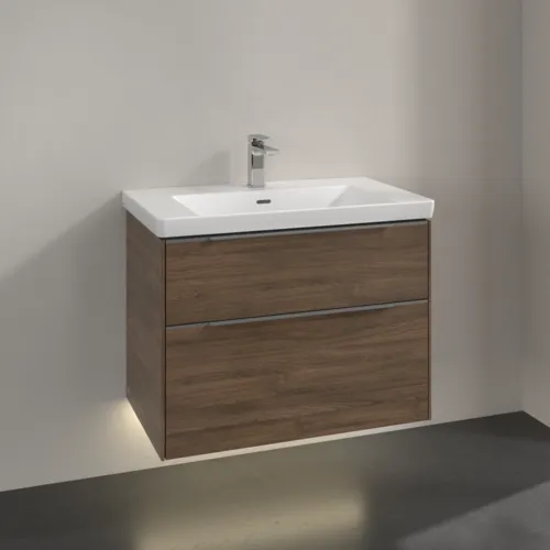 VILLEROY BOCH Subway 3.0 Vanity unit, s osvětlením, 2 výsuvy, 772 x 576 x 478 mm, Arizona Oak #C574L0VH, obrázek 2
