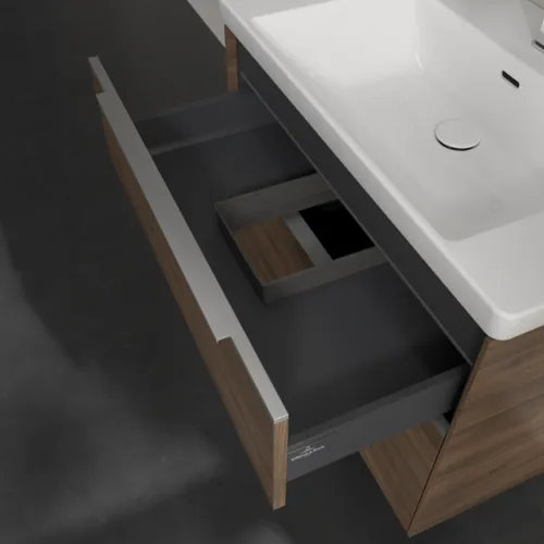 VILLEROY BOCH Subway 3.0 Vanity unit, s osvětlením, 2 výsuvy, 772 x 576 x 478 mm, Arizona Oak #C574L0VH, obrázek 8