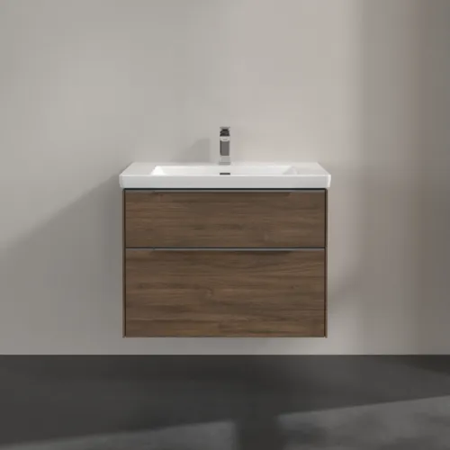 VILLEROY BOCH Subway 3.0 Vanity unit, s osvětlením, 2 výsuvy, 772 x 576 x 478 mm, Arizona Oak #C574L0VH, obrázek 3