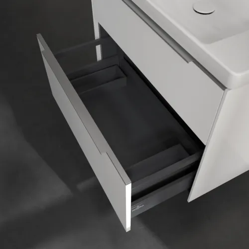 VILLEROY BOCH Subway 3.0 Vanity unit, s osvětlením, 2 výsuvy, 772 x 576 x 478 mm, Brilliant White #C574L0VE, obrázek 7
