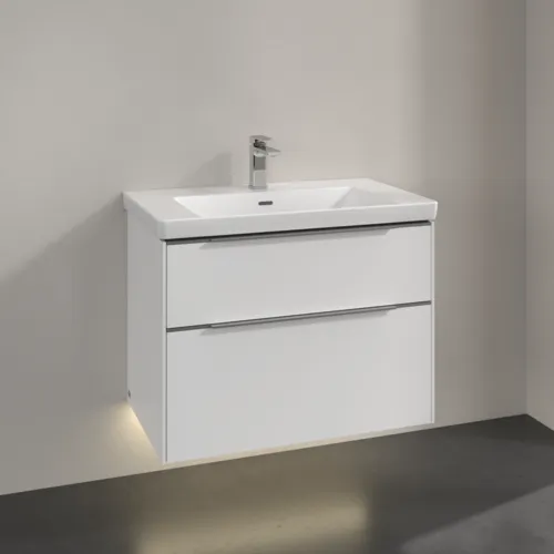 VILLEROY BOCH Subway 3.0 Vanity unit, s osvětlením, 2 výsuvy, 772 x 576 x 478 mm, Brilliant White #C574L0VE, obrázek 2