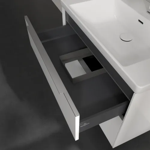 VILLEROY BOCH Subway 3.0 Vanity unit, s osvětlením, 2 výsuvy, 772 x 576 x 478 mm, Brilliant White #C574L0VE, obrázek 8