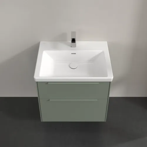VILLEROY BOCH Subway 3.0 Vanity unit, s osvětlením, 2 výsuvy, 622 x 576 x 478 mm, Soft Green #C576L2AF, obrázek 4