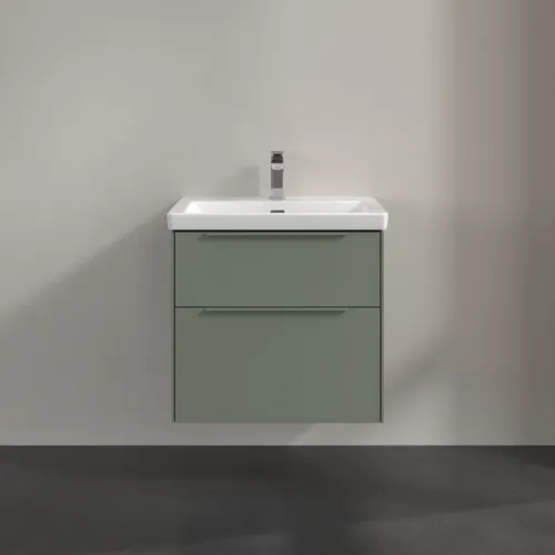 VILLEROY BOCH Subway 3.0 Vanity unit, s osvětlením, 2 výsuvy, 622 x 576 x 478 mm, Soft Green #C576L2AF, obrázek 3