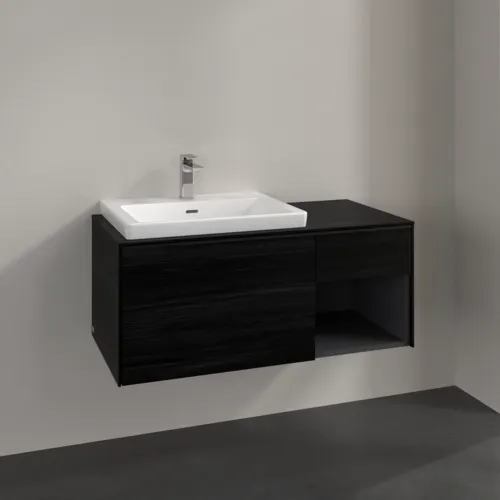 VILLEROY BOCH Subway 3.0 Vanity unit, 2 výsuvy, 1001 x 423 x 516 mm, černý dub / černý dub #C57201AB, obrázek 2