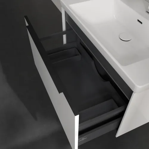 VILLEROY BOCH Subway 3.0 Vanity unit, s osvětlením, 1 zásuvka, 772 x 429 x 478 mm, Brilliant White #C573L1VE, obrázek 7