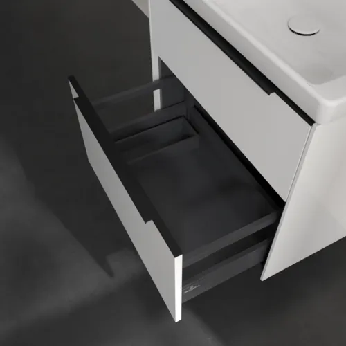 VILLEROY BOCH Subway 3.0 Vanity unit, 2 výsuvy, 622 x 576 x 478 mm, Brilliant White #C57601VE, obrázek 6