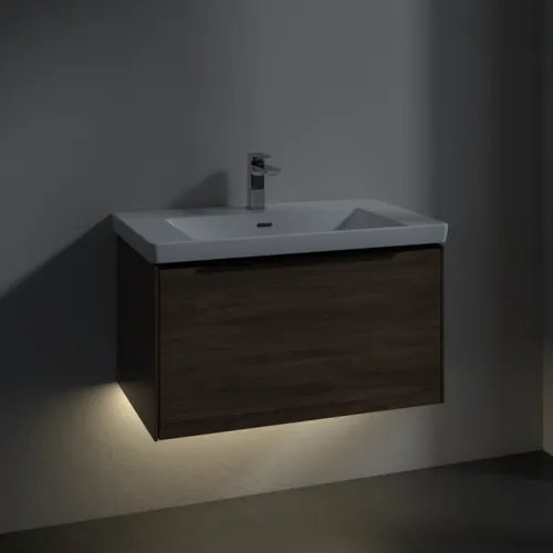 VILLEROY BOCH Subway 3.0 Vanity unit, s osvětlením, 1 zásuvka, 772 x 429 x 478 mm, Arizona Oak #C573L1VH, obrázek 5
