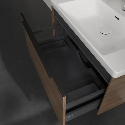 VILLEROY BOCH Subway 3.0 Vanity unit, s osvětlením, 1 zásuvka, 772 x 429 x 478 mm, Arizona Oak #C573L1VH, obrázek 7