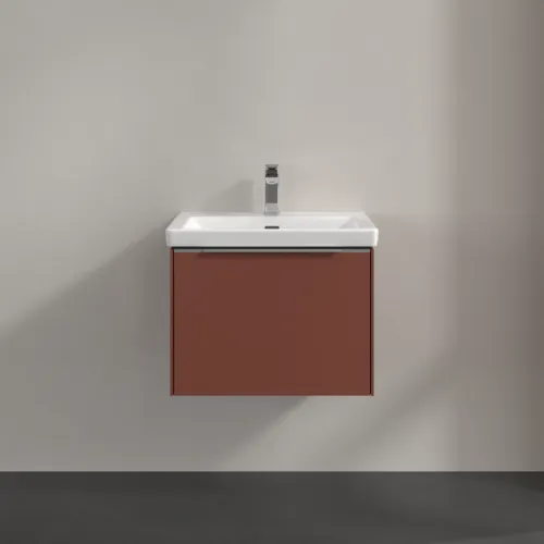 VILLEROY BOCH Subway 3.0 Vanity unit, s osvětlením, 1 zásuvka, 572 x 429 x 478 mm, vínově červená #C577L0AH, obrázek 3