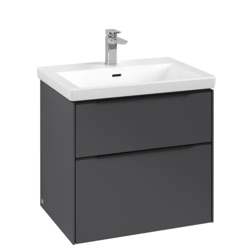 VILLEROY BOCH Subway 3.0 Vanity unit, 2 výsuvy, 622 x 576 x 478 mm, grafitová barva #C57601VR