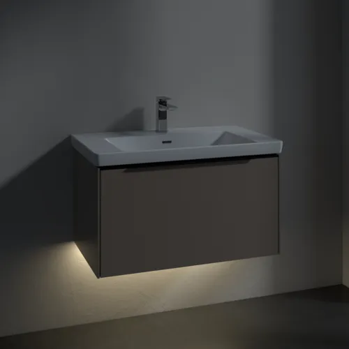 VILLEROY BOCH Subway 3.0 Vanity unit, s osvětlením, 1 zásuvka, 772 x 429 x 478 mm, taupe #C573L1VM, obrázek 5
