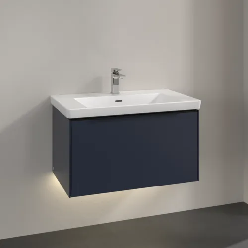 VILLEROY BOCH Subway 3.0 Vanity unit, s osvětlením, 1 zásuvka, 772 x 429 x 478 mm, Marine Blue #C573L1VQ, obrázek 2