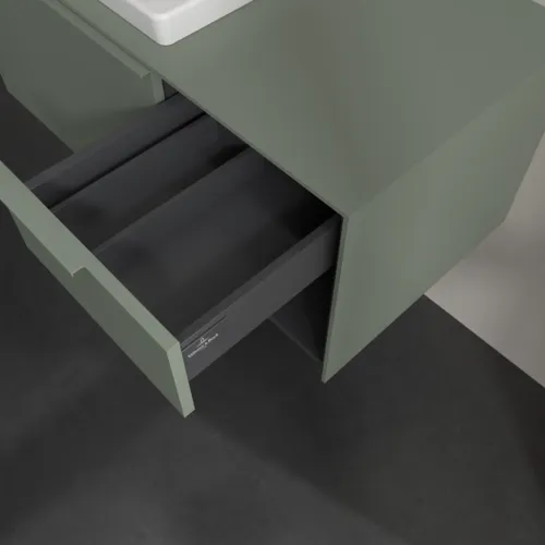 VILLEROY BOCH Subway 3.0 Vanity unit, 2 výsuvy, 1001 x 423 x 516 mm, Soft Green / Soft Green #C57202AF, obrázek 7