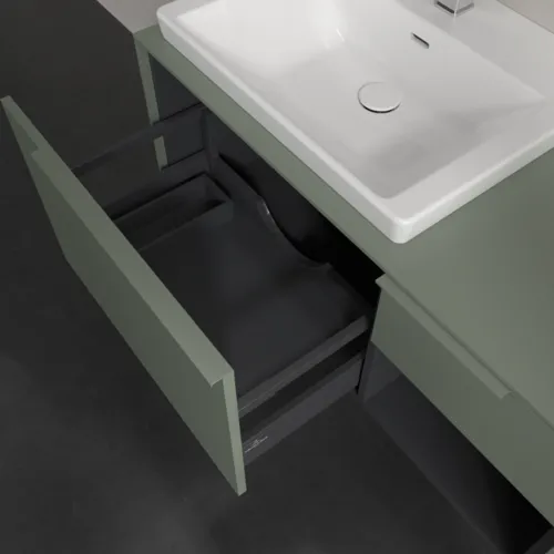 VILLEROY BOCH Subway 3.0 Vanity unit, 2 výsuvy, 1001 x 423 x 516 mm, Soft Green / Soft Green #C57202AF, obrázek 6