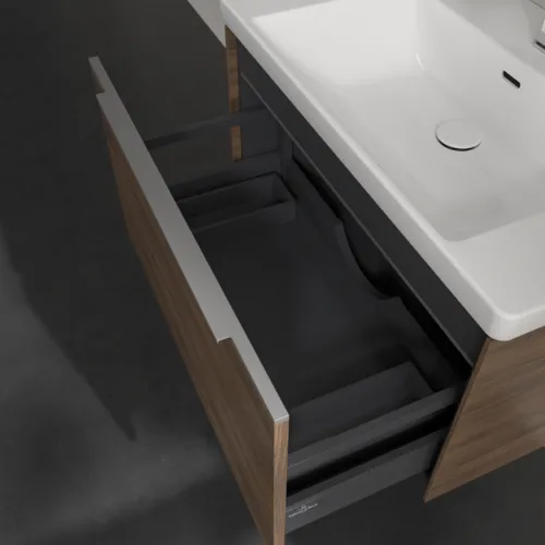 VILLEROY BOCH Subway 3.0 Vanity unit, s osvětlením, 1 zásuvka, 772 x 429 x 478 mm, Arizona Oak #C573L0VH, obrázek 7