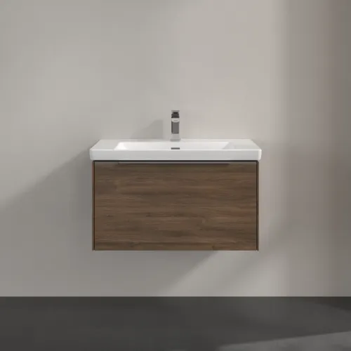 VILLEROY BOCH Subway 3.0 Vanity unit, s osvětlením, 1 zásuvka, 772 x 429 x 478 mm, Arizona Oak #C573L0VH, obrázek 3