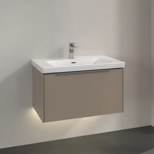 VILLEROY BOCH Subway 3.0 Vanity unit, s osvětlením, 1 zásuvka, 772 x 429 x 478 mm, taupe #C573L0VM, obrázek 2