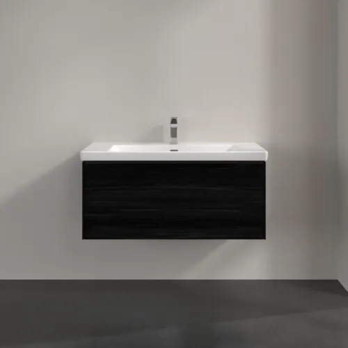 VILLEROY BOCH Subway 3.0 Vanity unit, s osvětlením, 1 zásuvka, 973 x 429 x 478 mm, černý dub #C569L1AB, obrázek 3