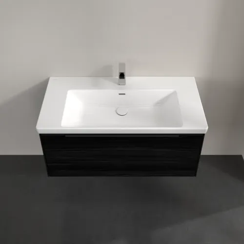 VILLEROY BOCH Subway 3.0 Vanity unit, s osvětlením, 1 zásuvka, 973 x 429 x 478 mm, černý dub #C569L1AB, obrázek 4