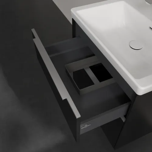 VILLEROY BOCH Subway 3.0 Vanity unit, 2 výsuvy, 622 x 576 x 478 mm, Volcano Black #C57600VL, obrázek 7